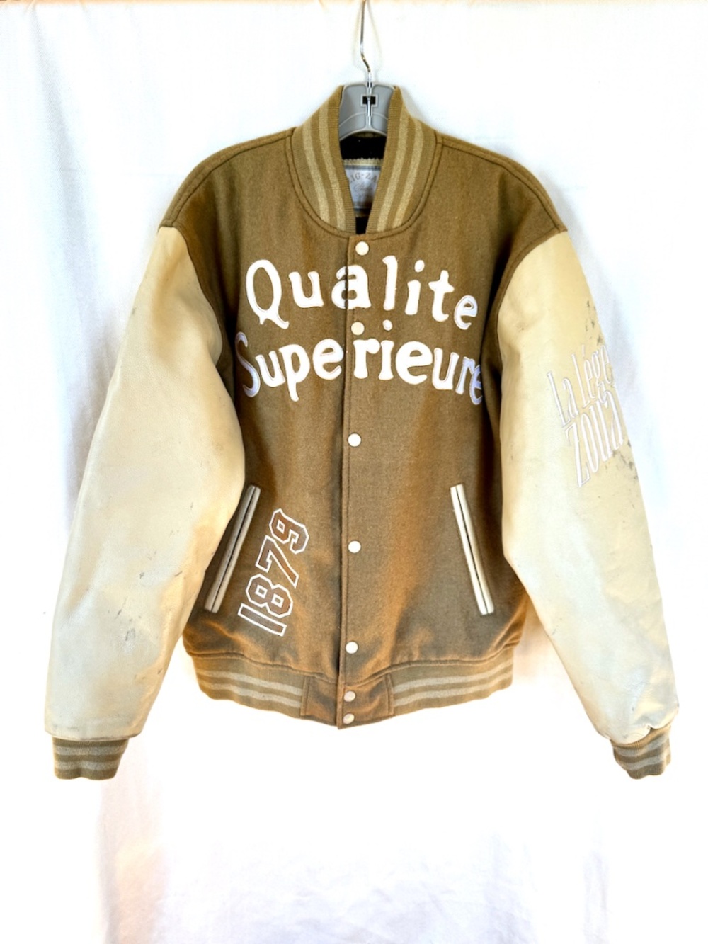 Zig Zag Studio Wool & Leather Embroidered Limited Edition Varsity Jacket